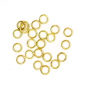 Кольцо соединительное 0,9*6мм, 50шт/упак, Astra&Craf ,золото