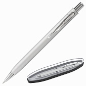Ручка подарочная шариковая "Vocale", СИНЯЯ, корпус серебристый с хромированными деталями, 0,5мм